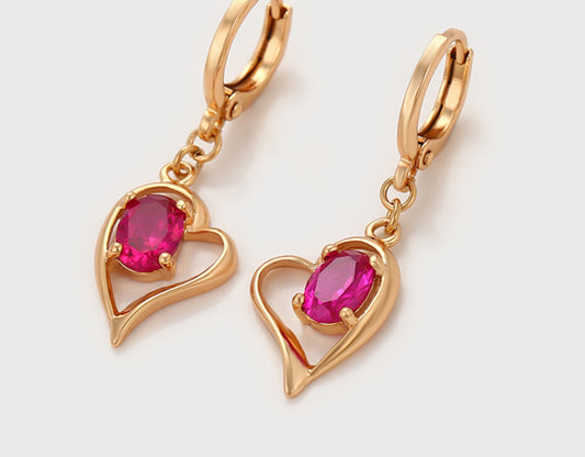 Hoop Heart Earrings