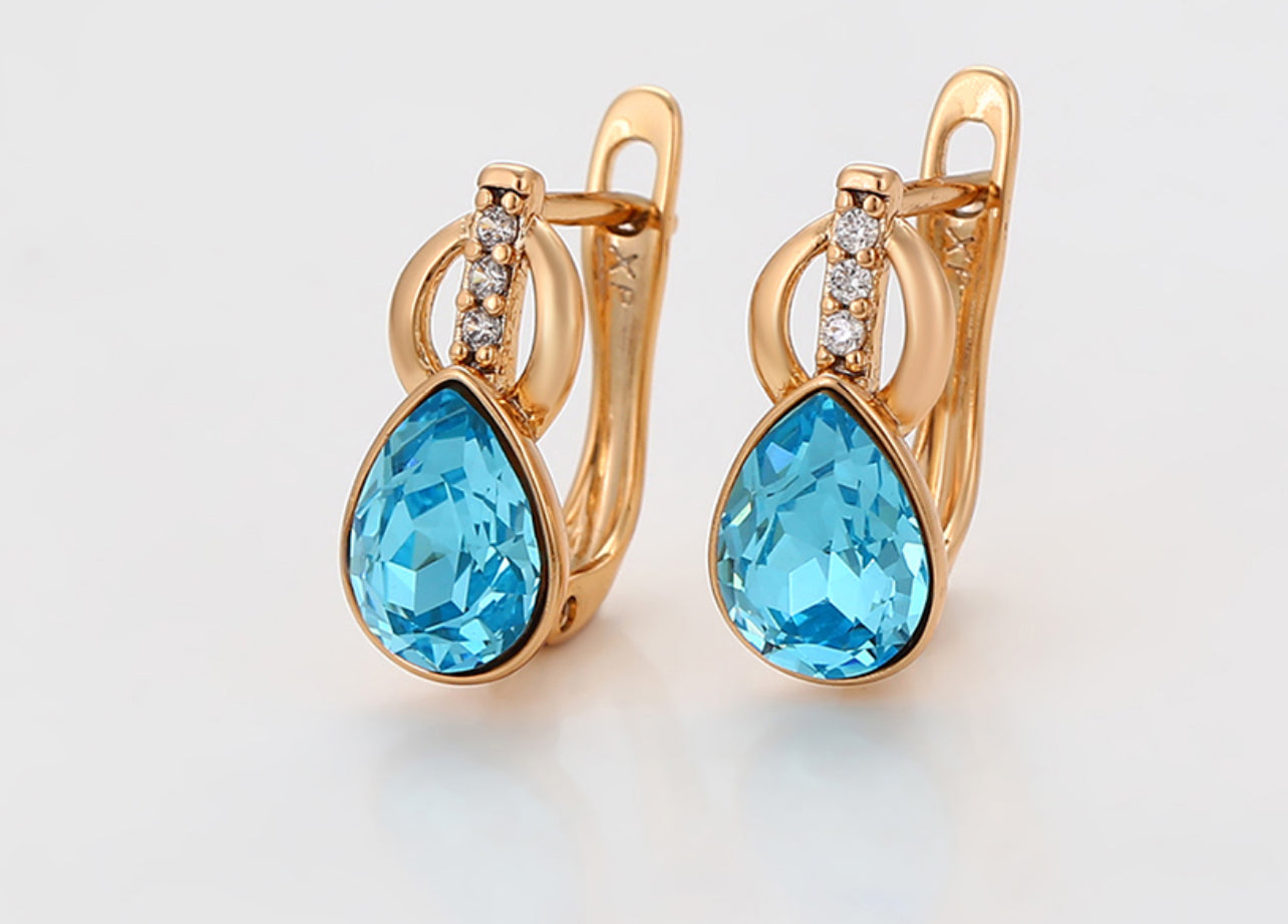 Blue Teardrop Earrings