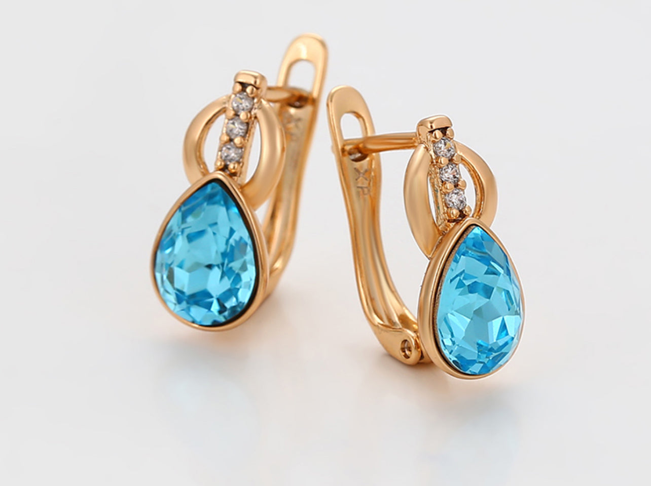 Blue Teardrop Earrings